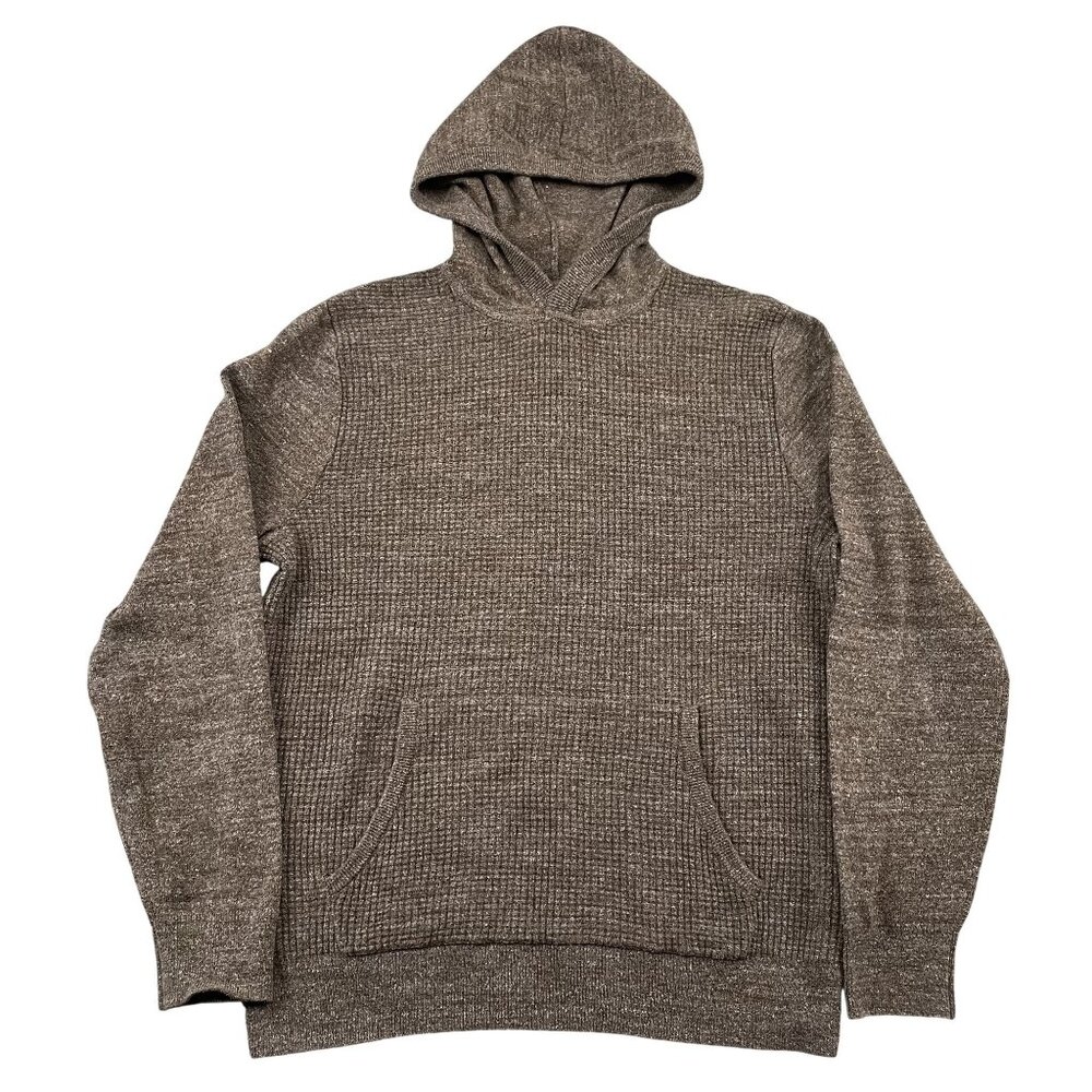 Gap‎ Hoodie Mens Large Brown Front Pocket Waffle Pullover